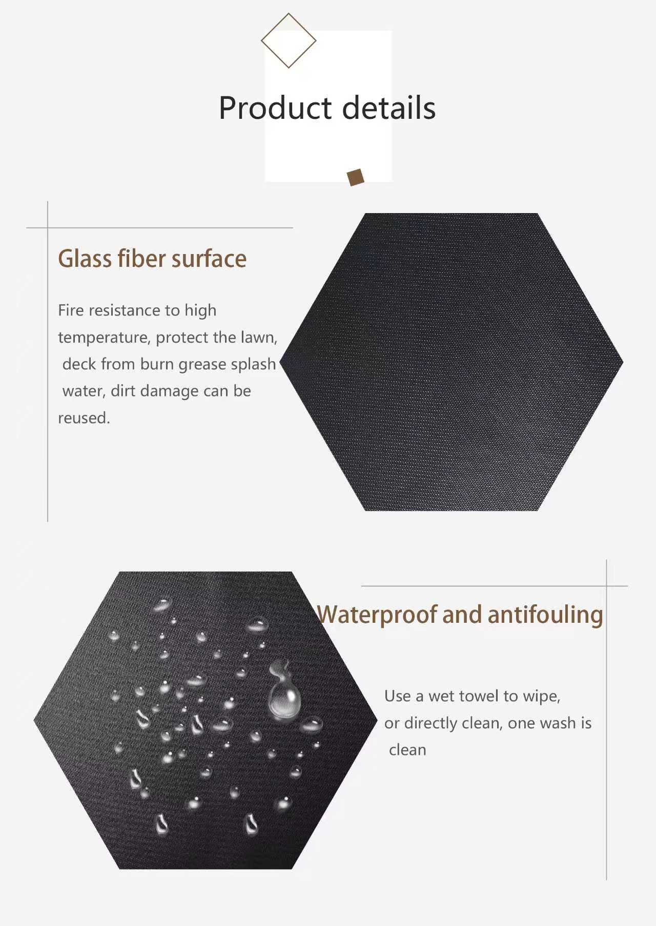 RUISHUN Fire Pit Mats Details