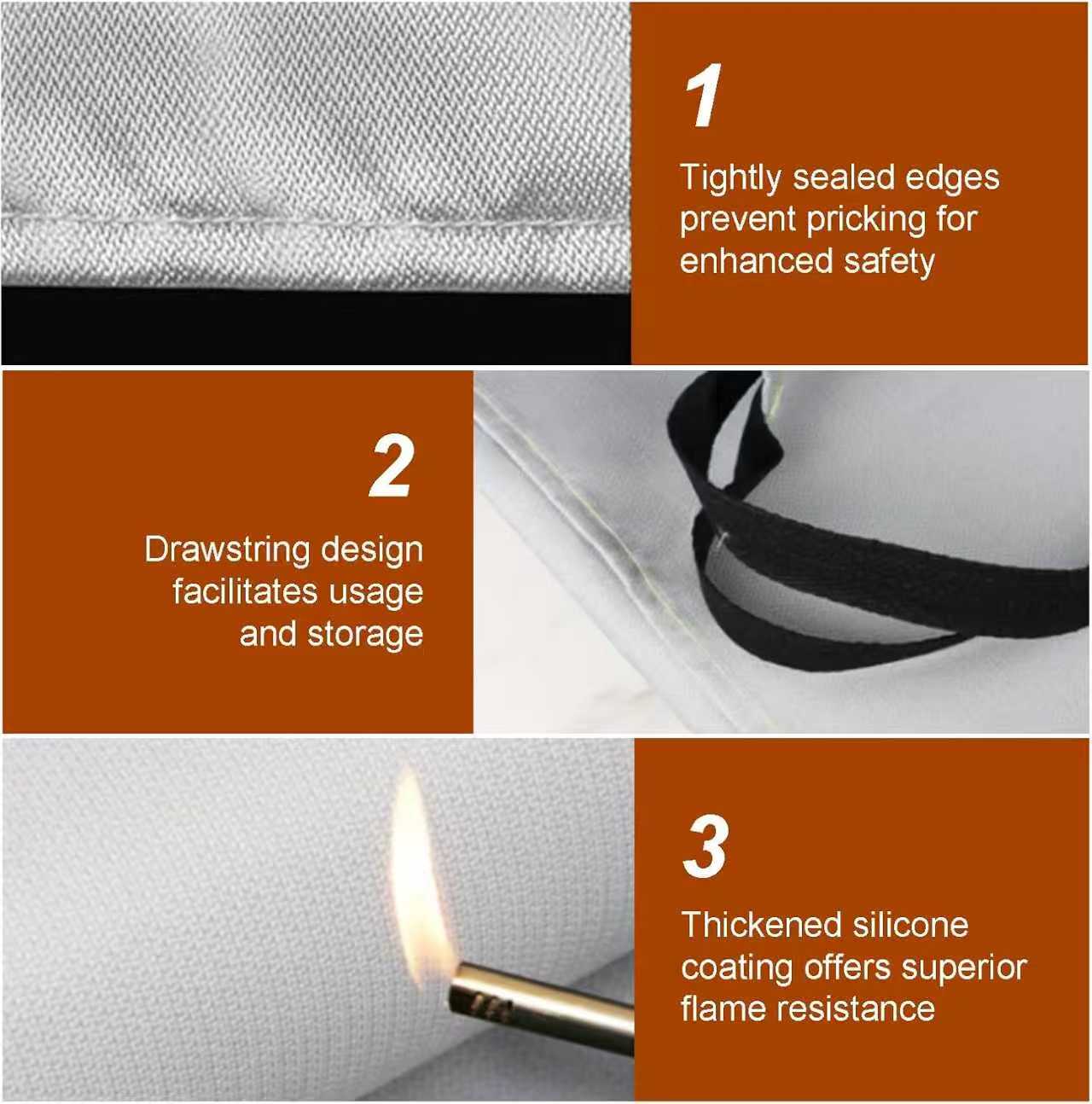 Details of car fire blankets