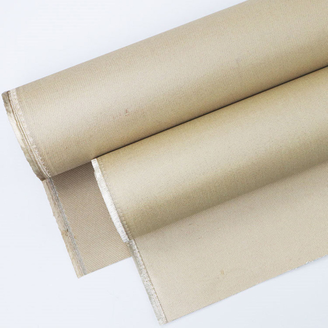 RUISHUN vermiculite coated high silica fiberglass fabric for high-temperature insulation