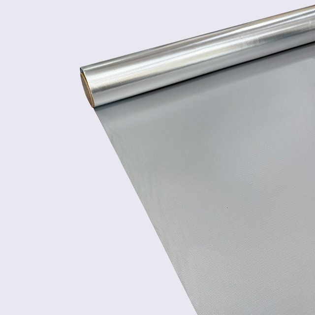 RUISHUN Aluminum Foil Silicone Fiberglass Fabric – One-Side Silicone, One-Side Aluminum Foil