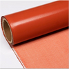 Silicone calendered fiberglass fabric with smooth surface and fire resistant performance