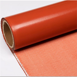 Silicone calendered fiberglass fabric with smooth surface and fire resistant performance