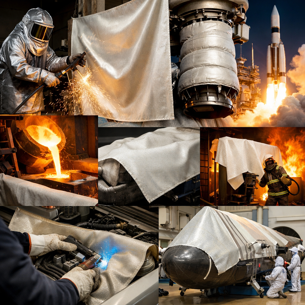 Fire blanket applications for home and industrial use