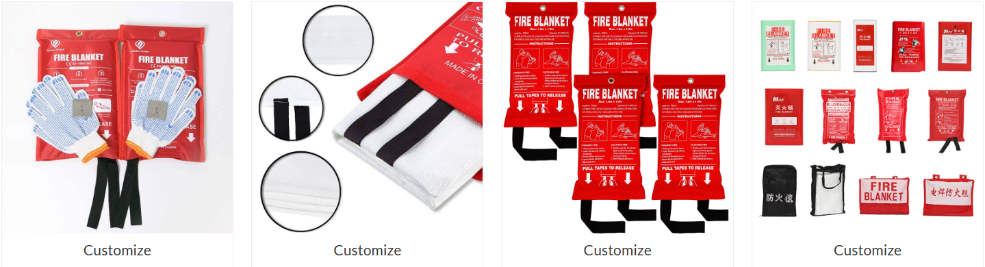 OEM fire blanket packaging with custom labeling